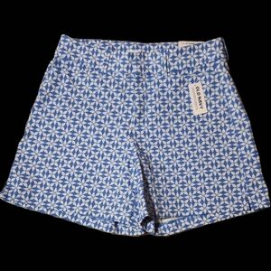 Old Navy Floral Blue and White Shorts Size 2 High Rise Pixie